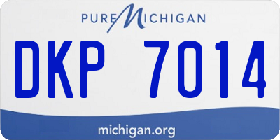 MI license plate DKP7014