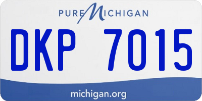 MI license plate DKP7015