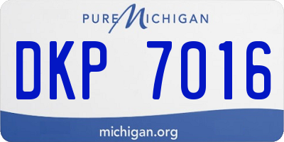 MI license plate DKP7016