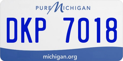 MI license plate DKP7018