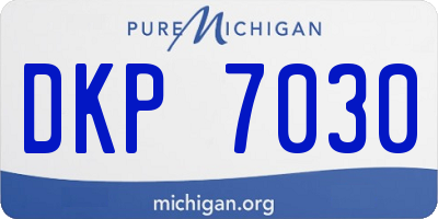 MI license plate DKP7030