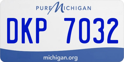 MI license plate DKP7032