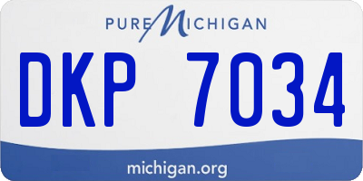 MI license plate DKP7034