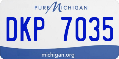 MI license plate DKP7035