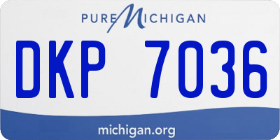 MI license plate DKP7036