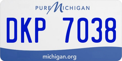 MI license plate DKP7038