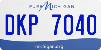 MI license plate DKP7040