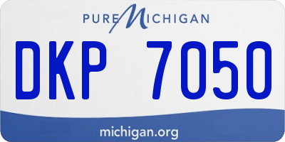 MI license plate DKP7050