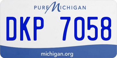 MI license plate DKP7058