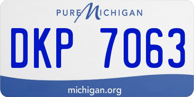 MI license plate DKP7063