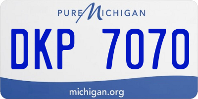 MI license plate DKP7070