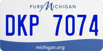 MI license plate DKP7074