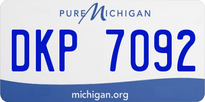 MI license plate DKP7092