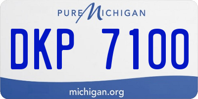 MI license plate DKP7100