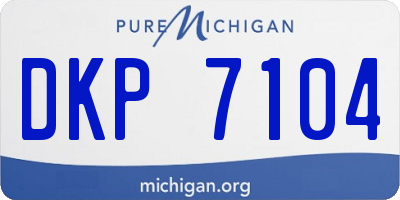 MI license plate DKP7104