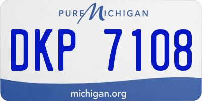 MI license plate DKP7108