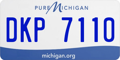 MI license plate DKP7110