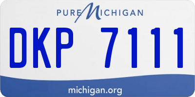 MI license plate DKP7111