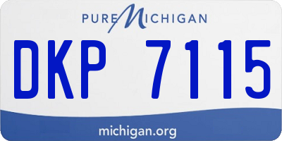 MI license plate DKP7115