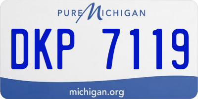 MI license plate DKP7119