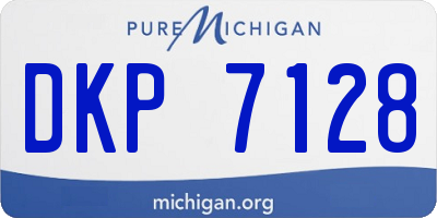 MI license plate DKP7128