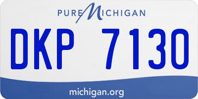 MI license plate DKP7130