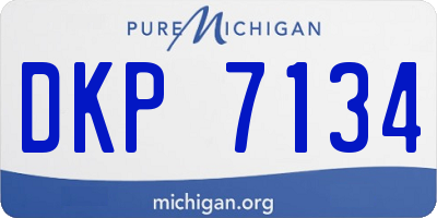 MI license plate DKP7134
