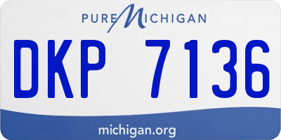 MI license plate DKP7136