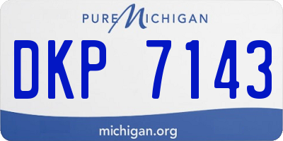 MI license plate DKP7143