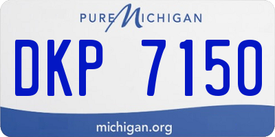 MI license plate DKP7150