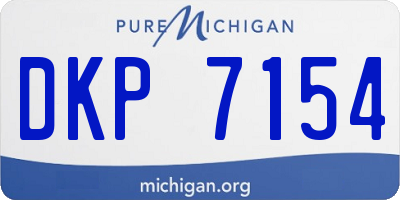 MI license plate DKP7154