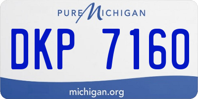 MI license plate DKP7160