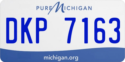 MI license plate DKP7163