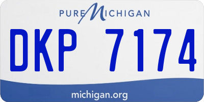 MI license plate DKP7174