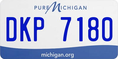 MI license plate DKP7180