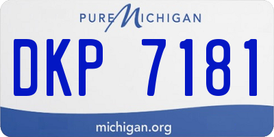 MI license plate DKP7181