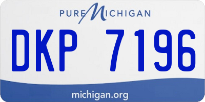 MI license plate DKP7196