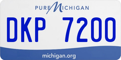 MI license plate DKP7200