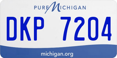 MI license plate DKP7204