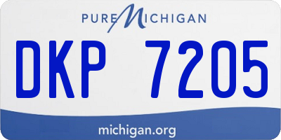 MI license plate DKP7205
