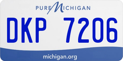 MI license plate DKP7206