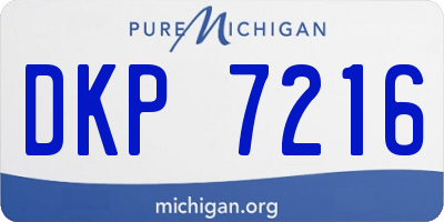 MI license plate DKP7216