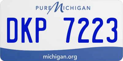 MI license plate DKP7223