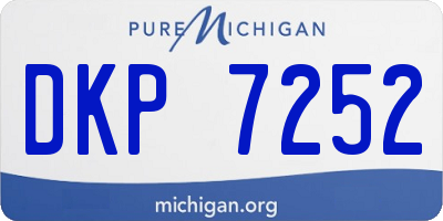 MI license plate DKP7252