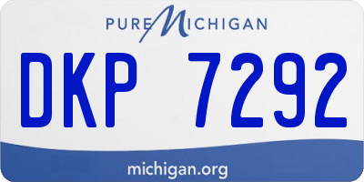 MI license plate DKP7292