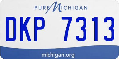 MI license plate DKP7313