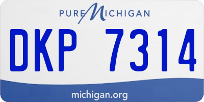 MI license plate DKP7314