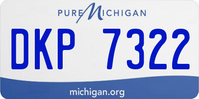 MI license plate DKP7322