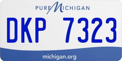 MI license plate DKP7323
