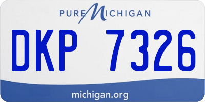 MI license plate DKP7326